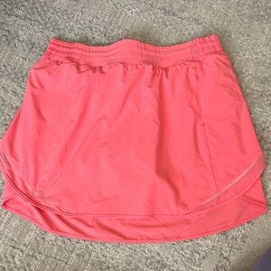 Lululemon Hotty Hot Athletic Skirt with Built-In Shorts Coral NWOT